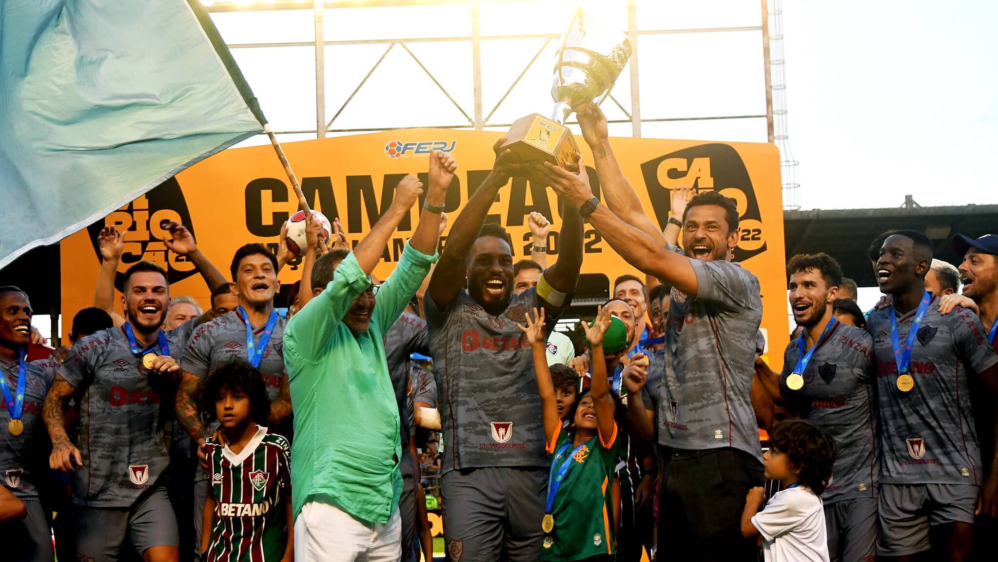Fluminense comemora o título da Taça Guanabara