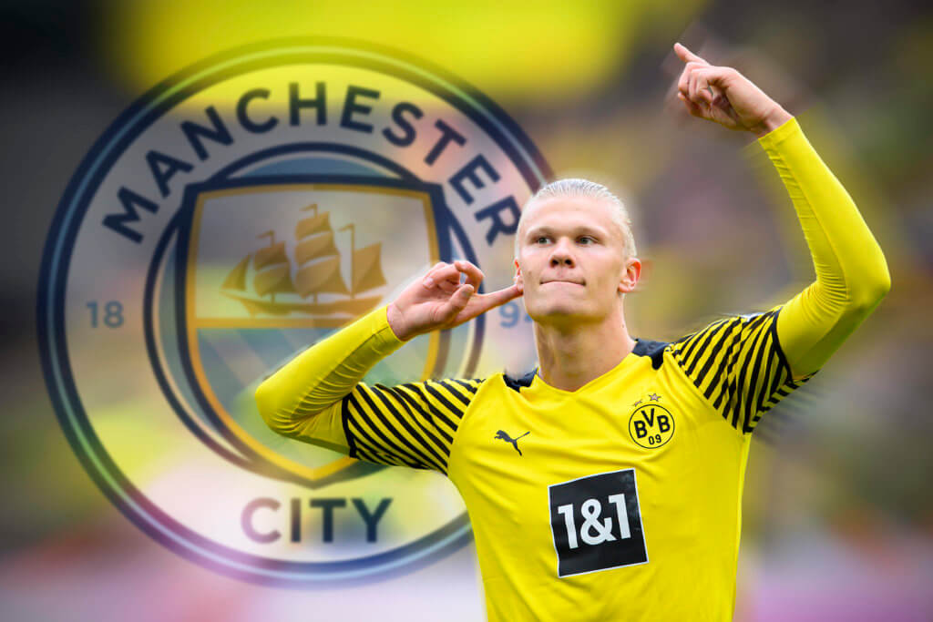 Haaland trocou o Borussia Dortmund pelo Manchester City
