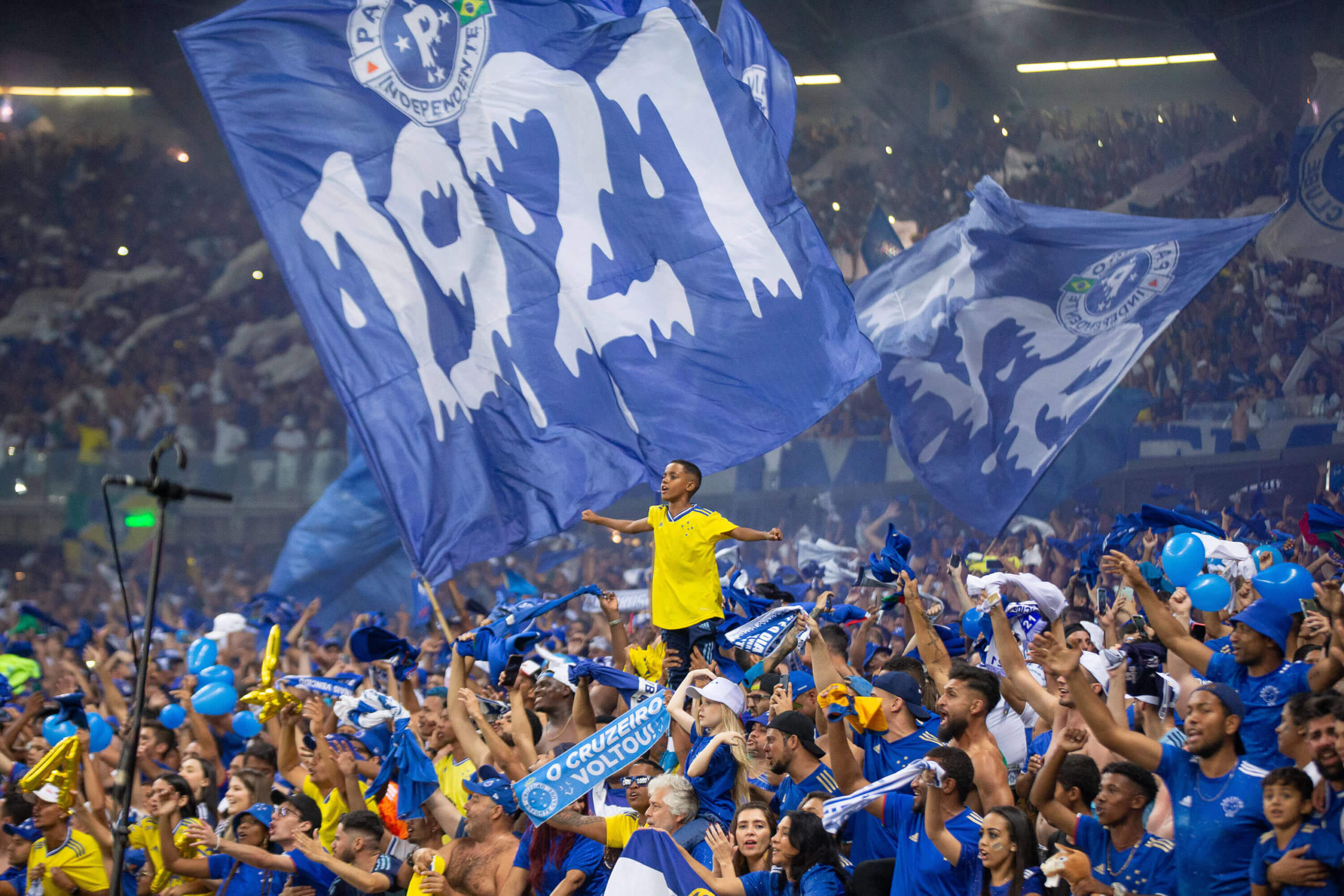 Torcida do Cruzeiro comemora o acesso para a Série A do Brasileirão