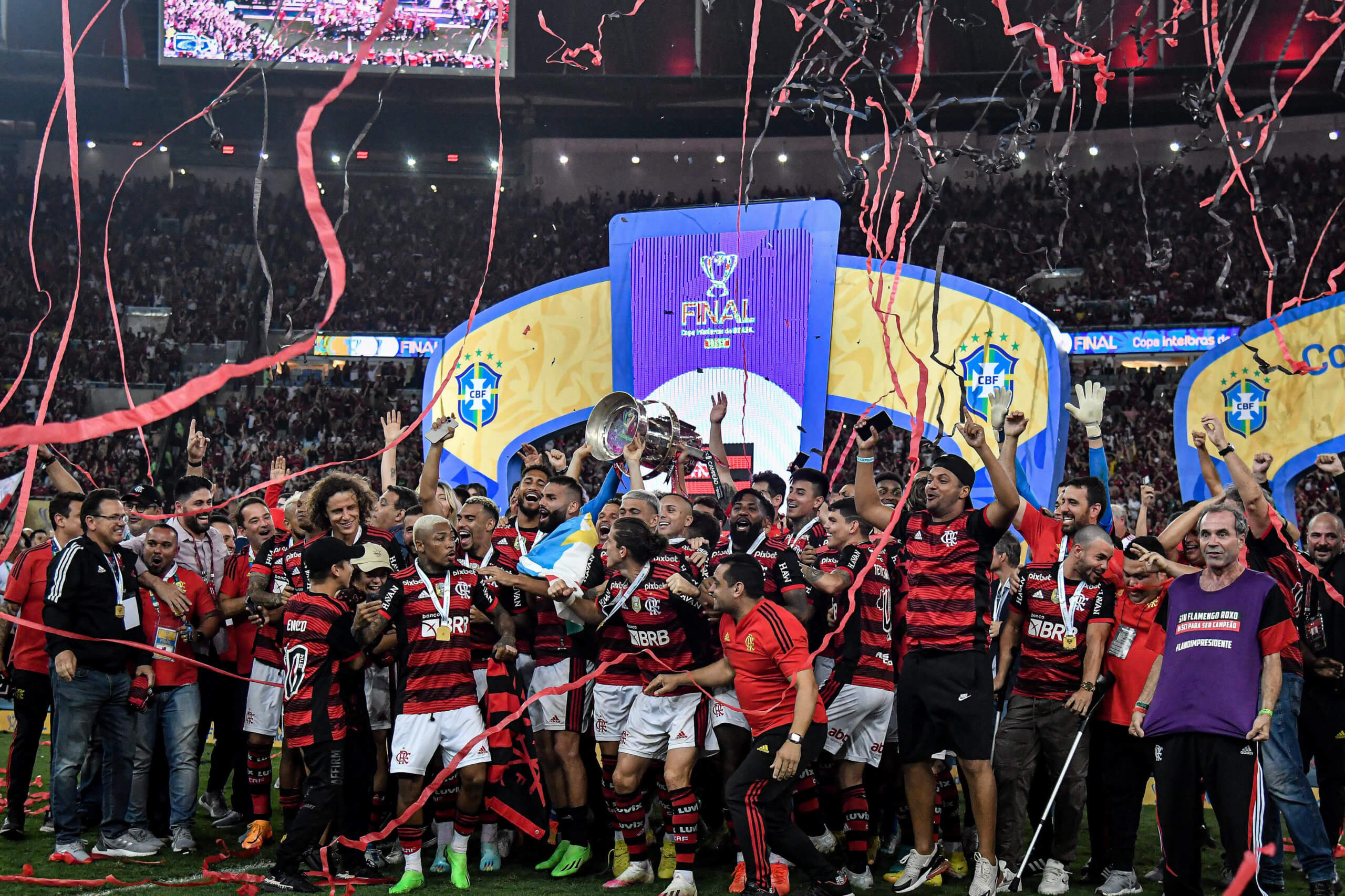 Flamengo comemora o título da Copa do Brasil 2022