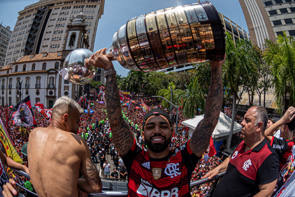 Gabigol fez a festa com a torcida do Flamengo