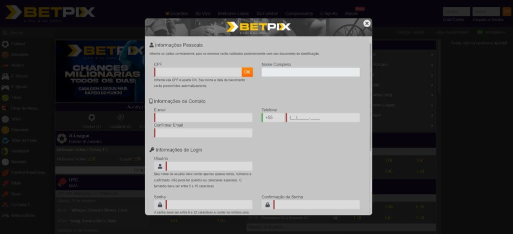 Código de afiliado Betpix.io