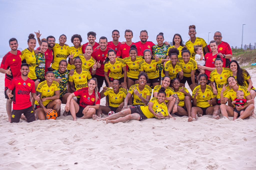 A equipe de futebol feminino do Flamengo