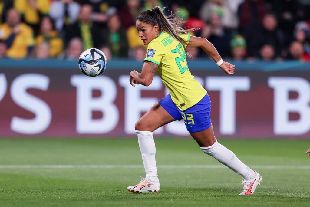 Gabi Nunes do Brasil durante a partida de futebol da Copa do Mundo Feminina da FIFA entre Brasil e Panamá no Estádio Hindmarsh em Adelaide