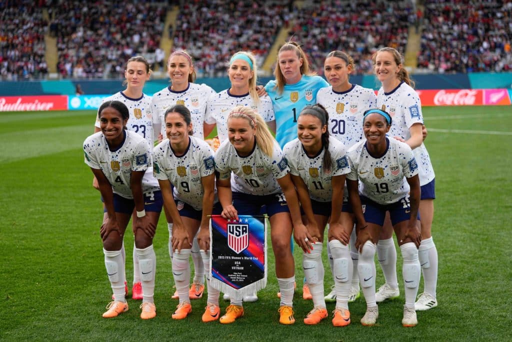 Seleção dos EUA durante o Grupo E - Copa do Mundo Feminina da FIFA