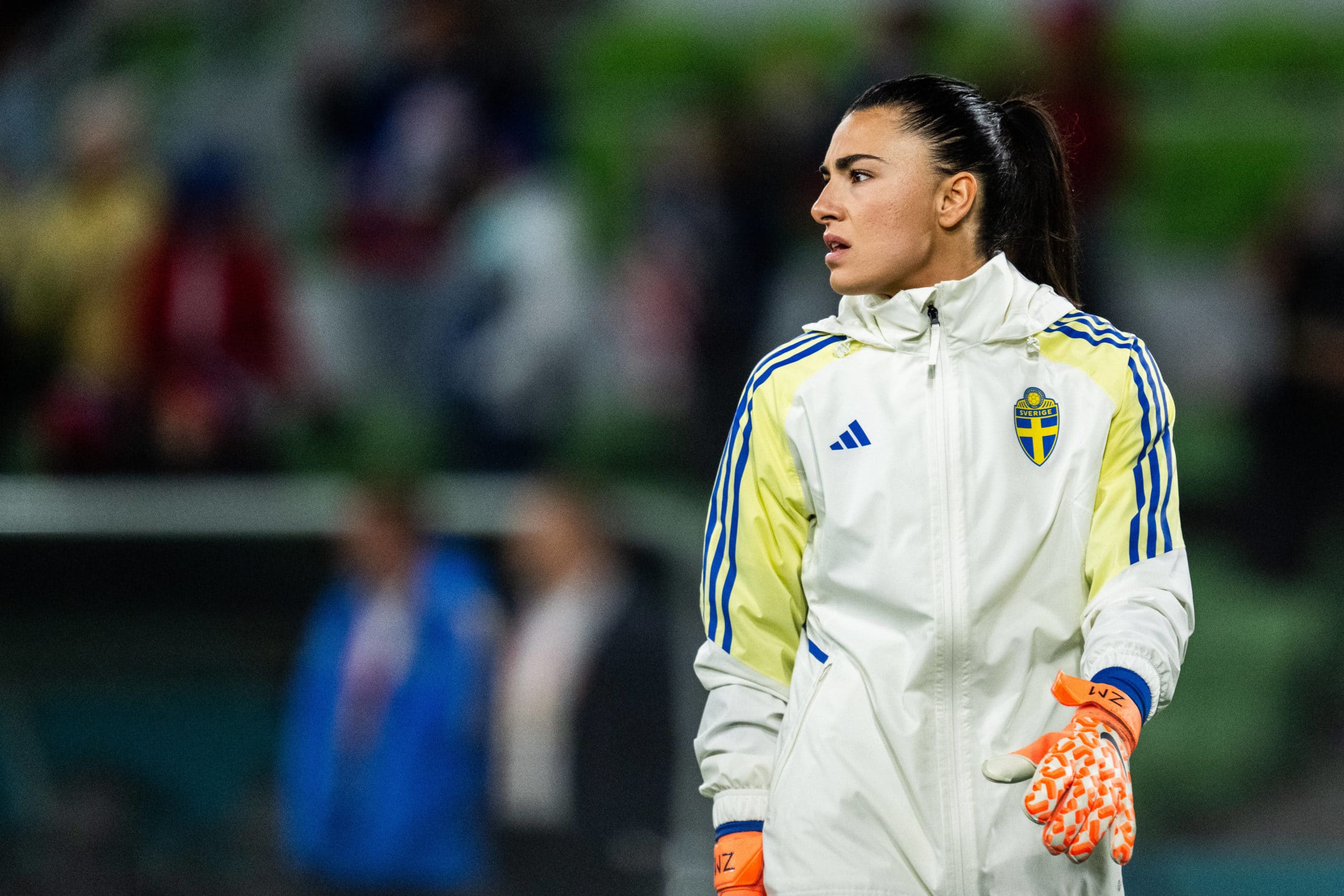 Goalkeeper Zecira Musovic of Sweden ahead of the FIFA Women s World Cup round of 16 football match between Sweden