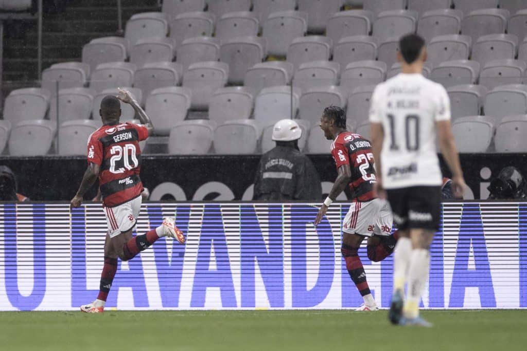 Gerson marcou o gol do Flamengo