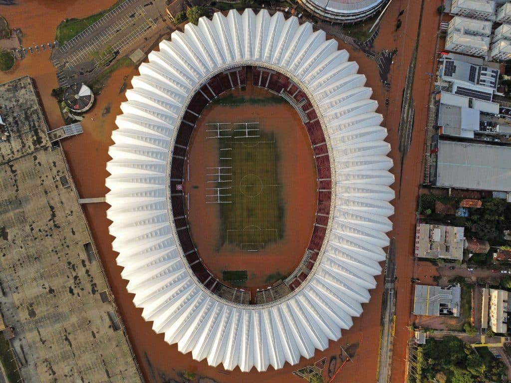 Foto aérea do Beira-Rio, casa do Internacional