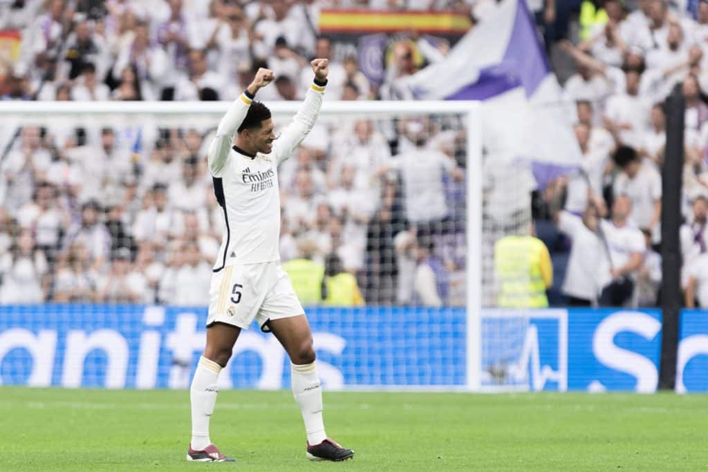 Bellingham comemora o seu gol pelo Real Madrid