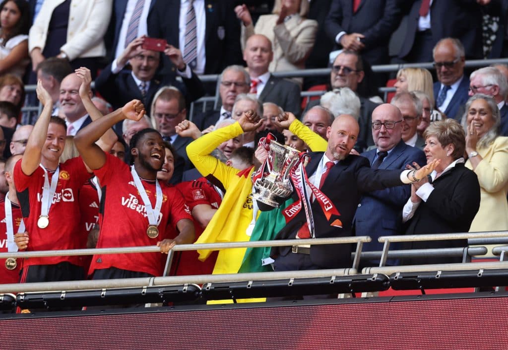 Manchester United comemora o título da Copa da Inglaterra