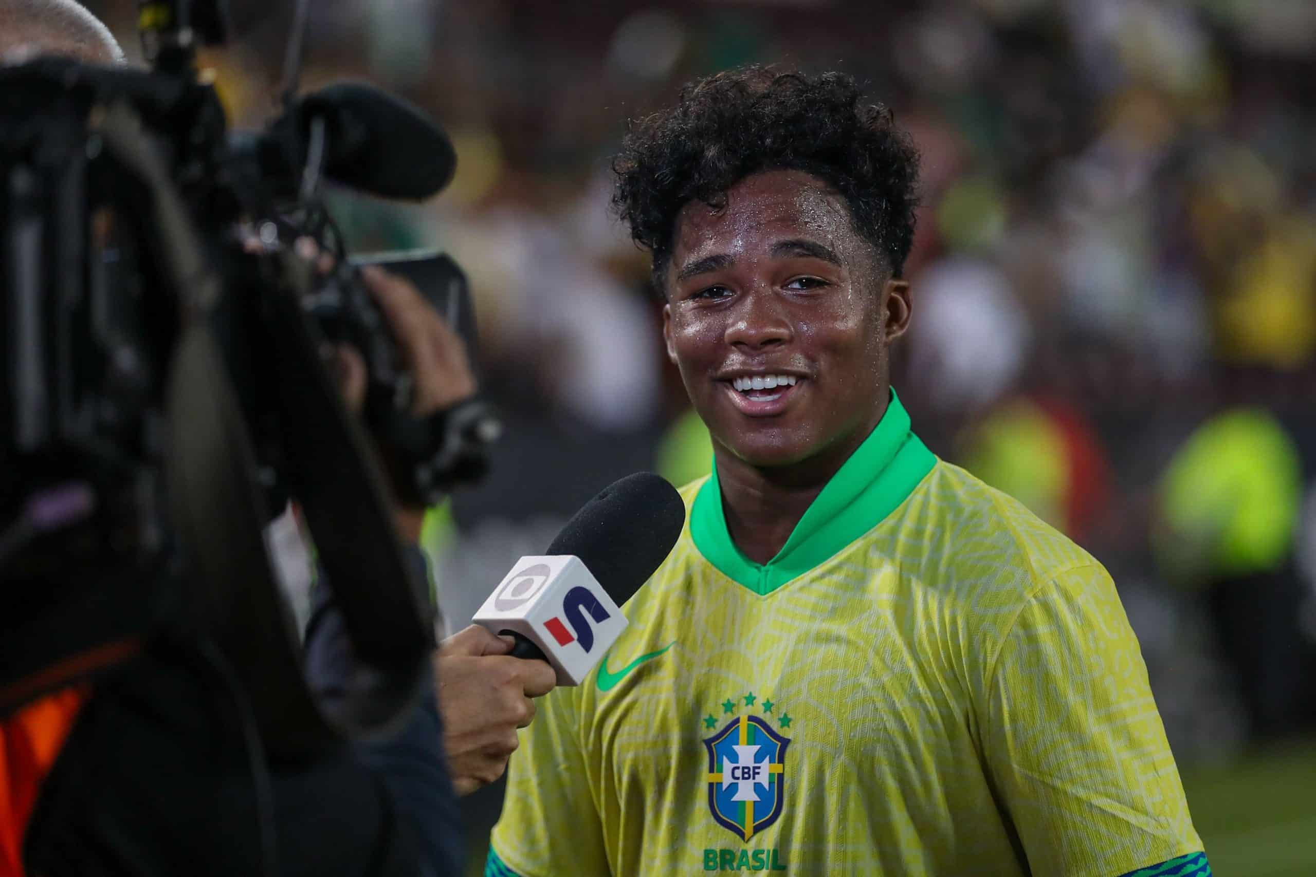 Endrick marcou o gol da vitória da Seleção