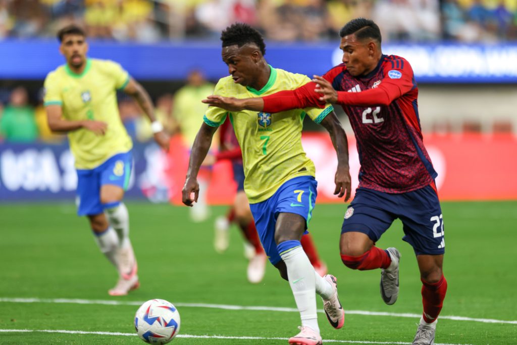 Vini Jr. teve atuação apagada contra a Costa Rica