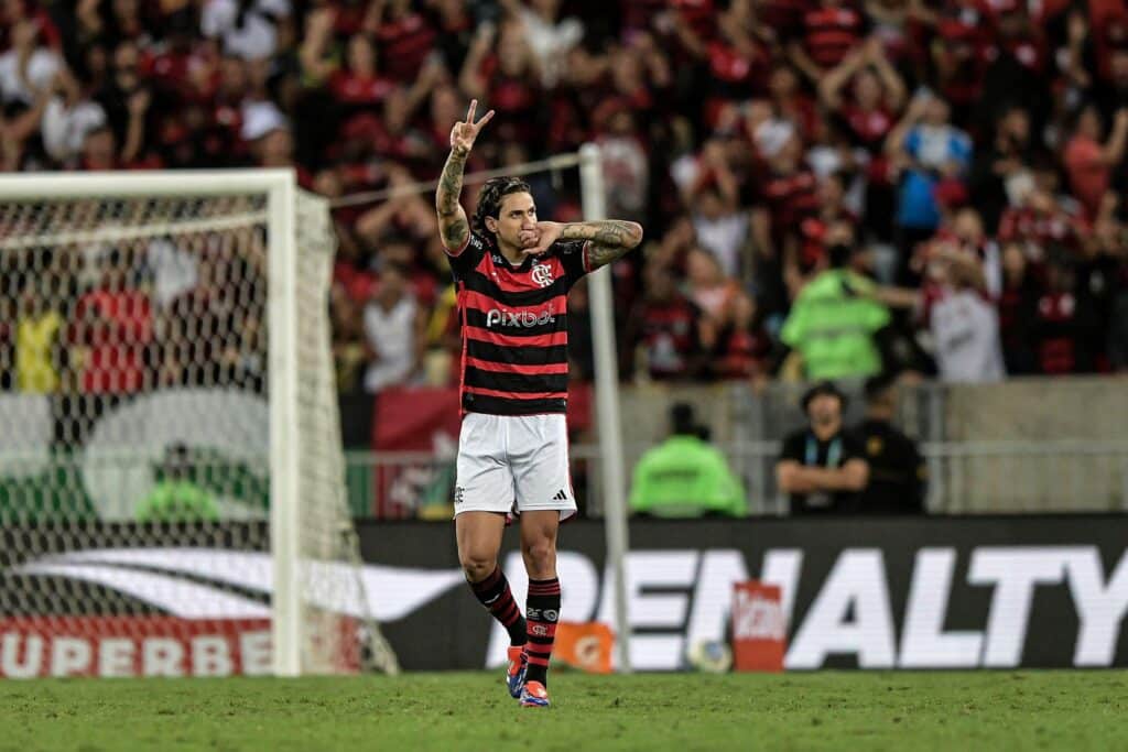 Pedro foi um dos destaques do Flamengo na vitória sobre o Palmeiras