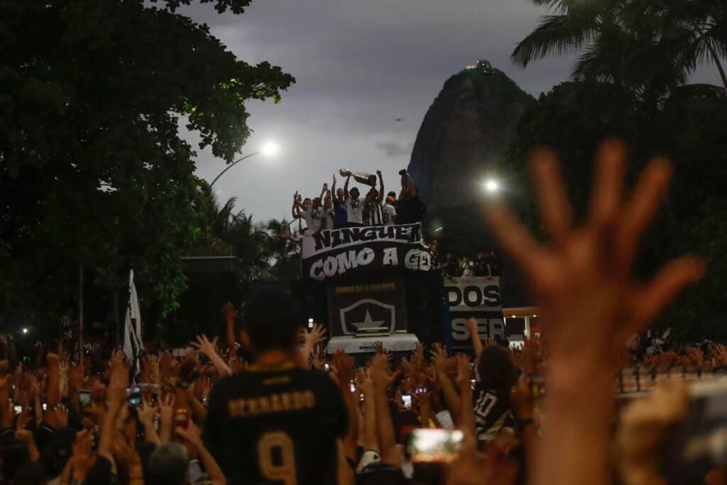 A festa da torcida do Botafogo, no Rio de Janeiro